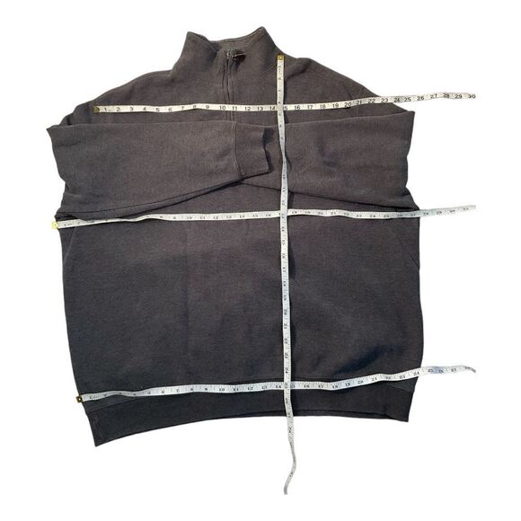 Tasso Elba Cotton Sweater Mens GRAY CHARCOALSize XXL  1/4 Zip Mock Neck Classic - Picture 12 of 15